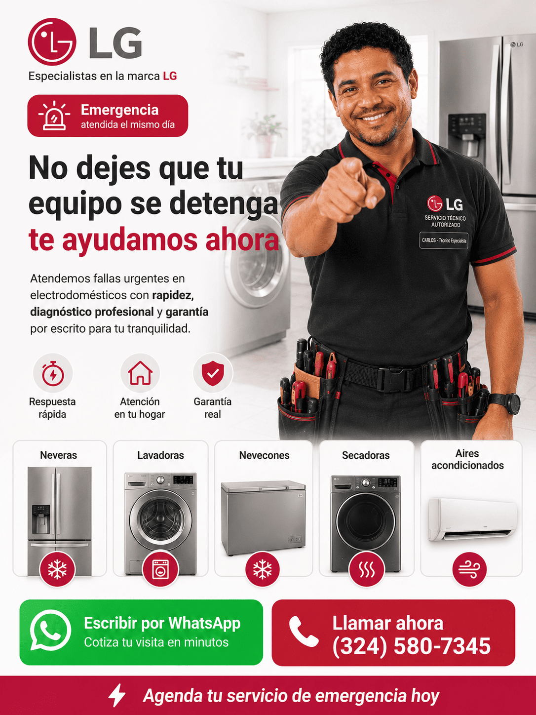 Servicio Técnico LG, Servicio puntual, eficiente y confiable para electrodomésticos. Agenda tu reparación hoy mismo.